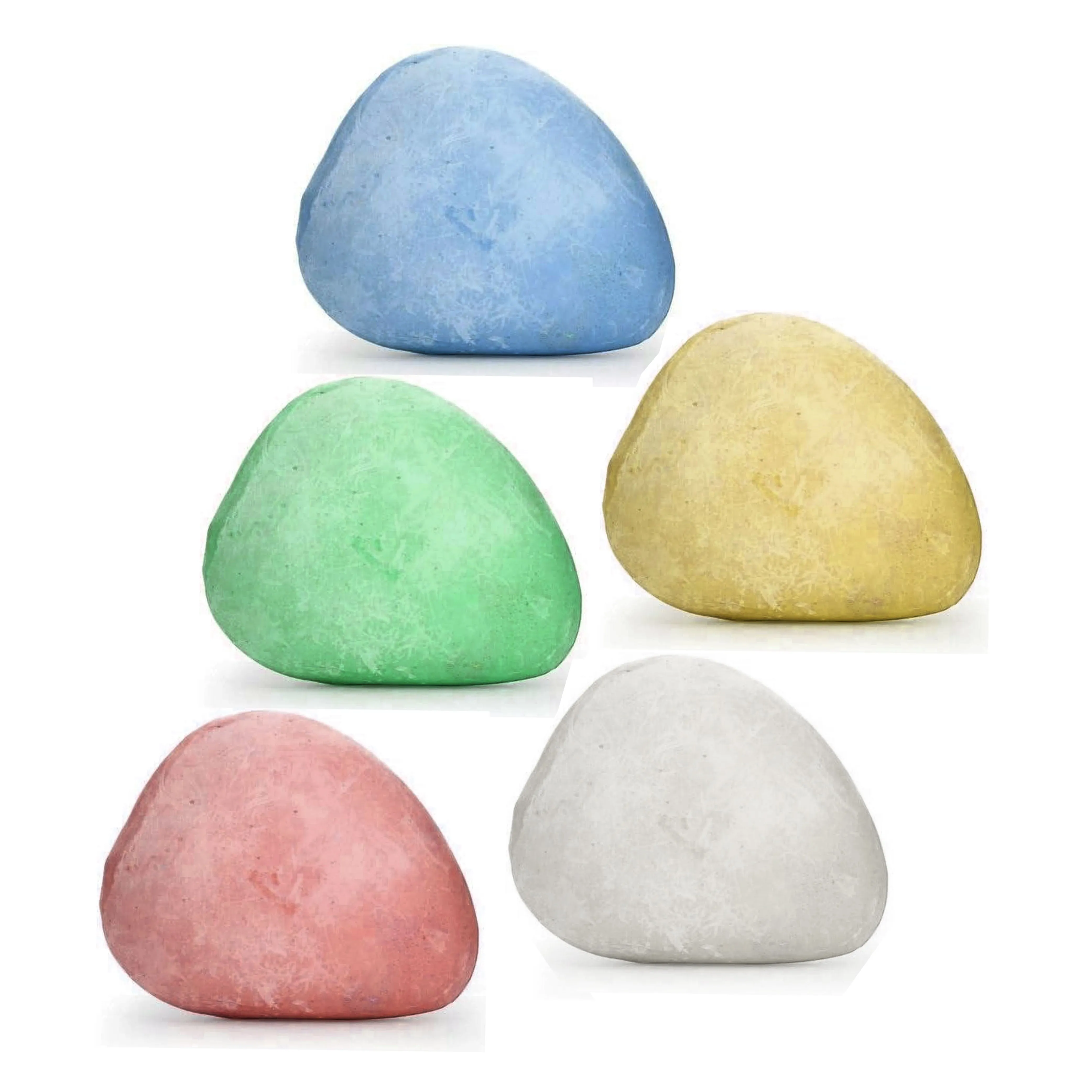 10 Kids Rock Shaped Chalk Pebbles Washable Sidewalk Outdoor Non Toxic Preschool