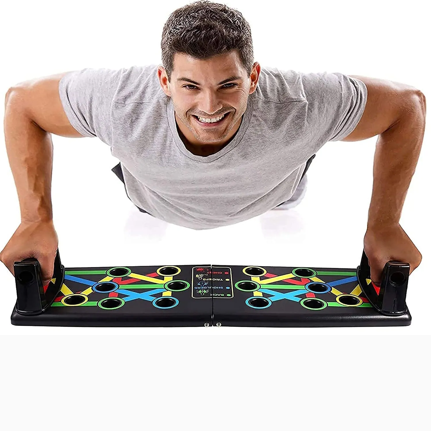 6650 Body Building Portable Push Up Board System with Strong Grip Handle for Chest Press, Gym & Home Exercise, Strength Training, Dips / Push Up Stand for Men & Women