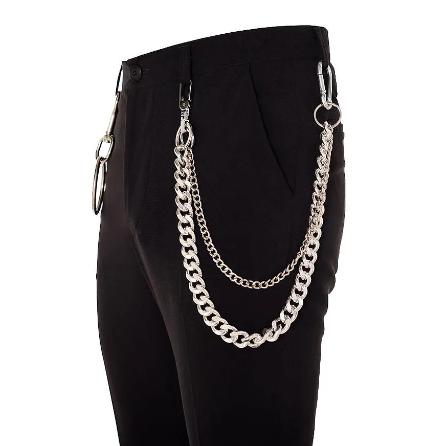 Accessories double chain and hoop pants