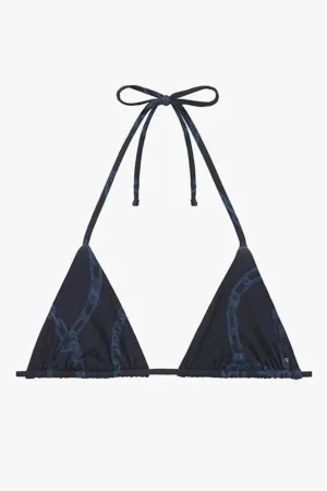 Amara Bikini Top Navy Link Print