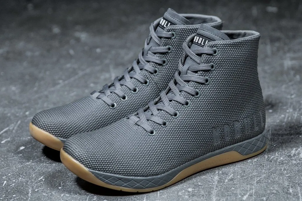 HIGH-TOP DARK GREY GUM TRAINER (WOMEN'S)