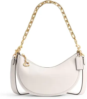 Mira bag in tanned leather with COACH chain, Chalk color