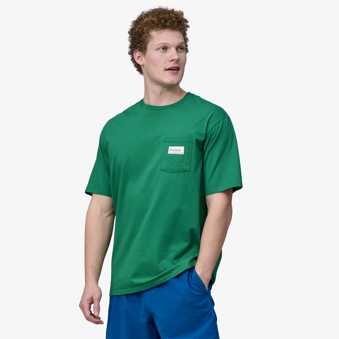 Patagonia Water People Organic Pocket Tee Gather Green