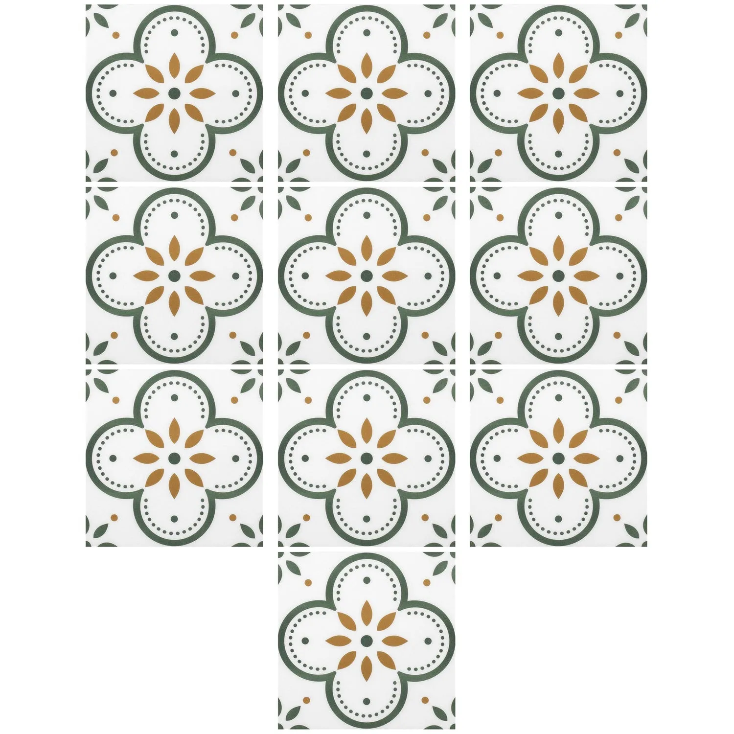 Peel and Stick Floor Tiles Kitchen / Bathroom Backsplash Sticker Detachable Waterproof DIY Tile Stickers for Wall Decoration Tiles Home Decoration (8x8 Inch / 10 Pcs Set)