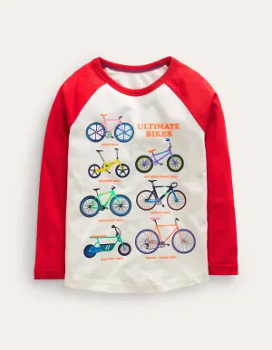 Printed Bikes T-shirt-Jam Red Bikes