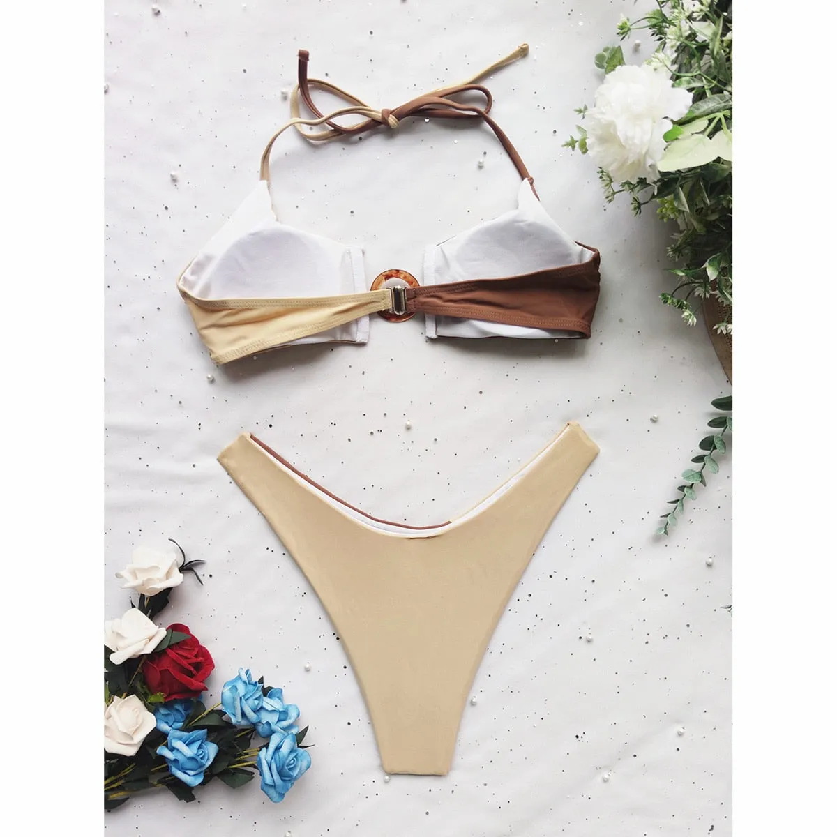 Push Up Bikini Set Patchwork