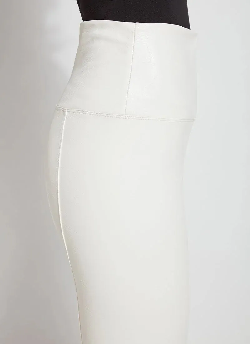 Theodora Textured Leather Legging 28.5 Inseam in Chalk - Lysse 10-2384-M8