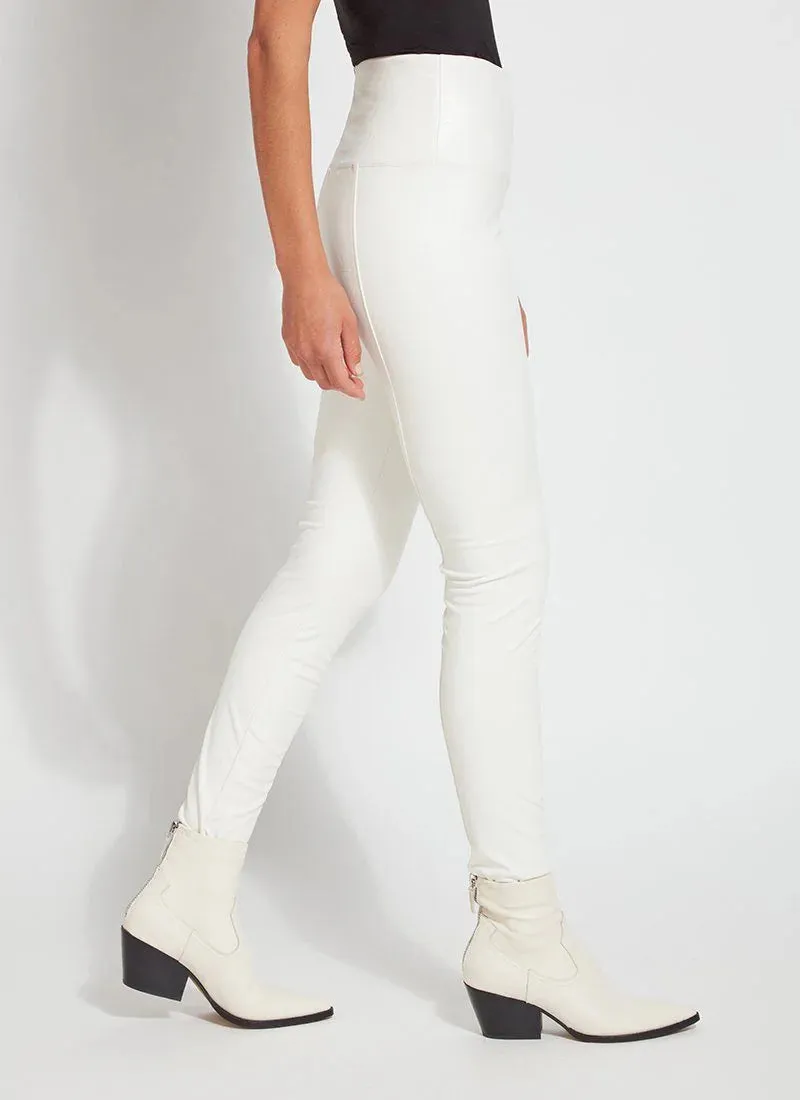 Theodora Textured Leather Legging 28.5 Inseam in Chalk - Lysse 10-2384-M8
