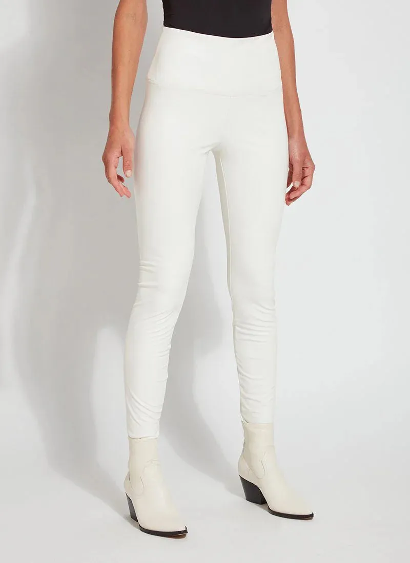 Theodora Textured Leather Legging 28.5 Inseam in Chalk - Lysse 10-2384-M8