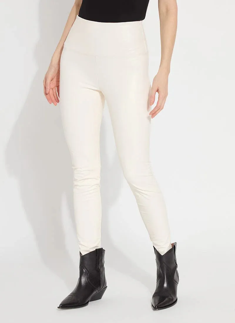 Theodora Textured Leather Legging 28.5 Inseam in Chalk - Lysse 10-2384-M8