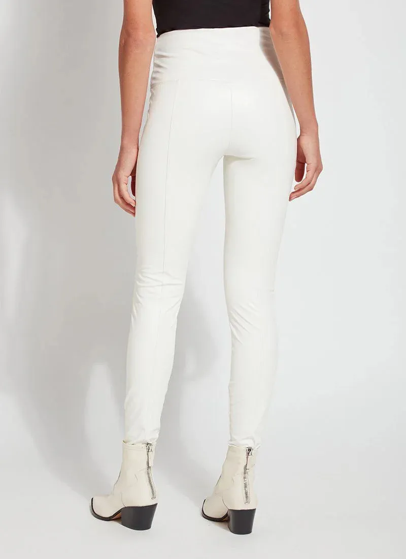 Theodora Textured Leather Legging 28.5 Inseam in Chalk - Lysse 10-2384-M8