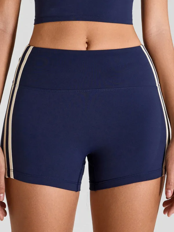 ZASUWA Female Contrast Color Push Up Design Quick Dry Booty Shorts