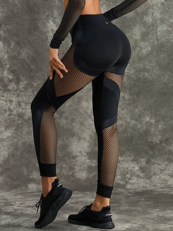 ZASUWA Female Unique Wildest Leopard Net Style Tracksuit